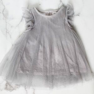 Infant Girl Silver/Grey Dress, First Impressions